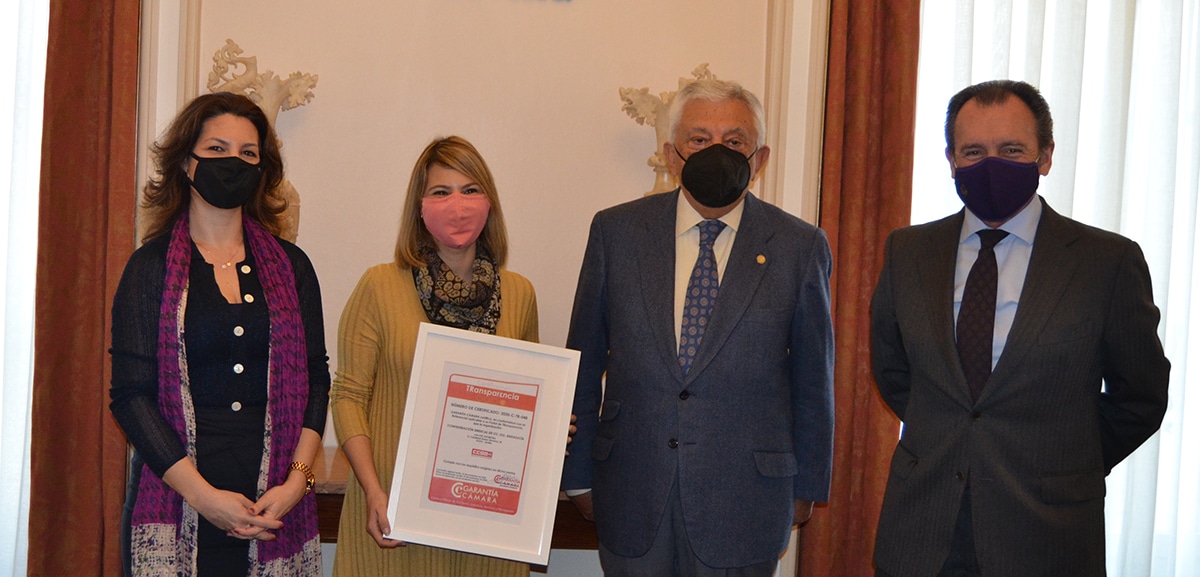 La Cámara de Comercio de Sevilla y Sanguino Abogados entregan el Certificado de Transparencia a CCOO Andalucía